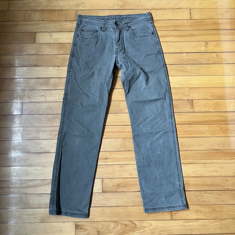 Prana Zion Mens Gray Straight Leg Hiking Climbing Pants 30x32 Charcoal Utility